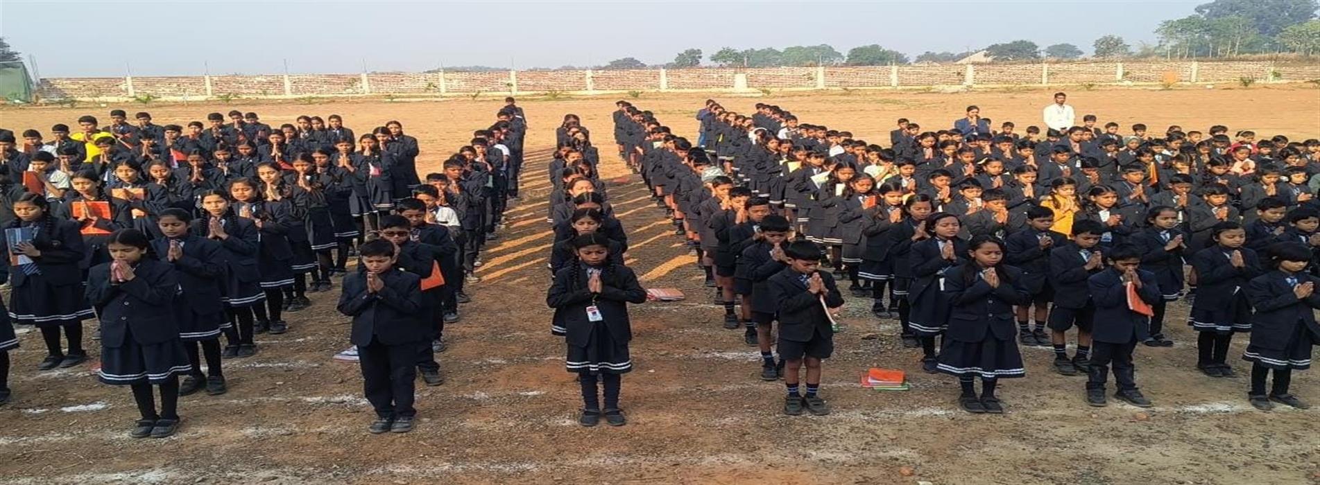 K.P. International School Saraipali | K.P. International School Chattigirola | K.P. Educational Group - Morning Assembly